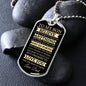 TO MY SON | LUXURY MILITARY NECKLACE DOG TAG | BELIEVE