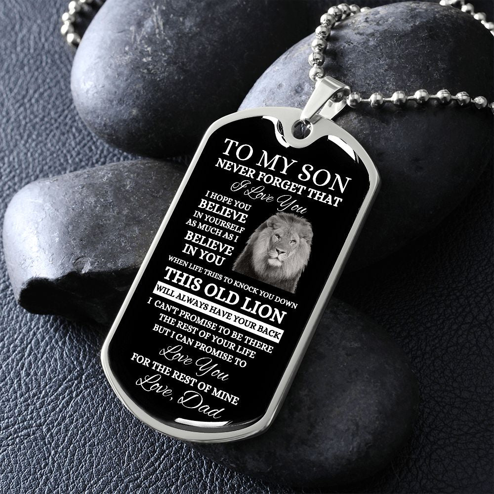 TO MY SON| LUXURY DOG TAG | I LOVE YOU