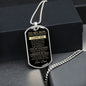 TO MY SON | LUXURY MILITARY NECKLACE DOG TAG | NEVER FORGET