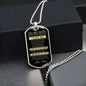 TO MY SON | LUXURY MILITARY NECKLACE DOG TAG | I LOVE YOU
