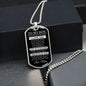 TO MY SON | LUXURY MILITARY NEKLACE DOG TAG | NEVER FORGET|