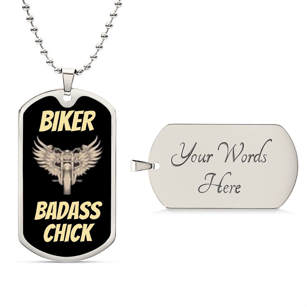 BIKKER BADASS CHICK | LUXURY MILITARY NECKLACE