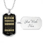 TO MY SON | LUXURY MILITARY NECKLACE DOG TAG | BELIEVE