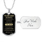 TO MY DAD | LUXURY MILITARY NECKLACE DOG TAG | THE MAN