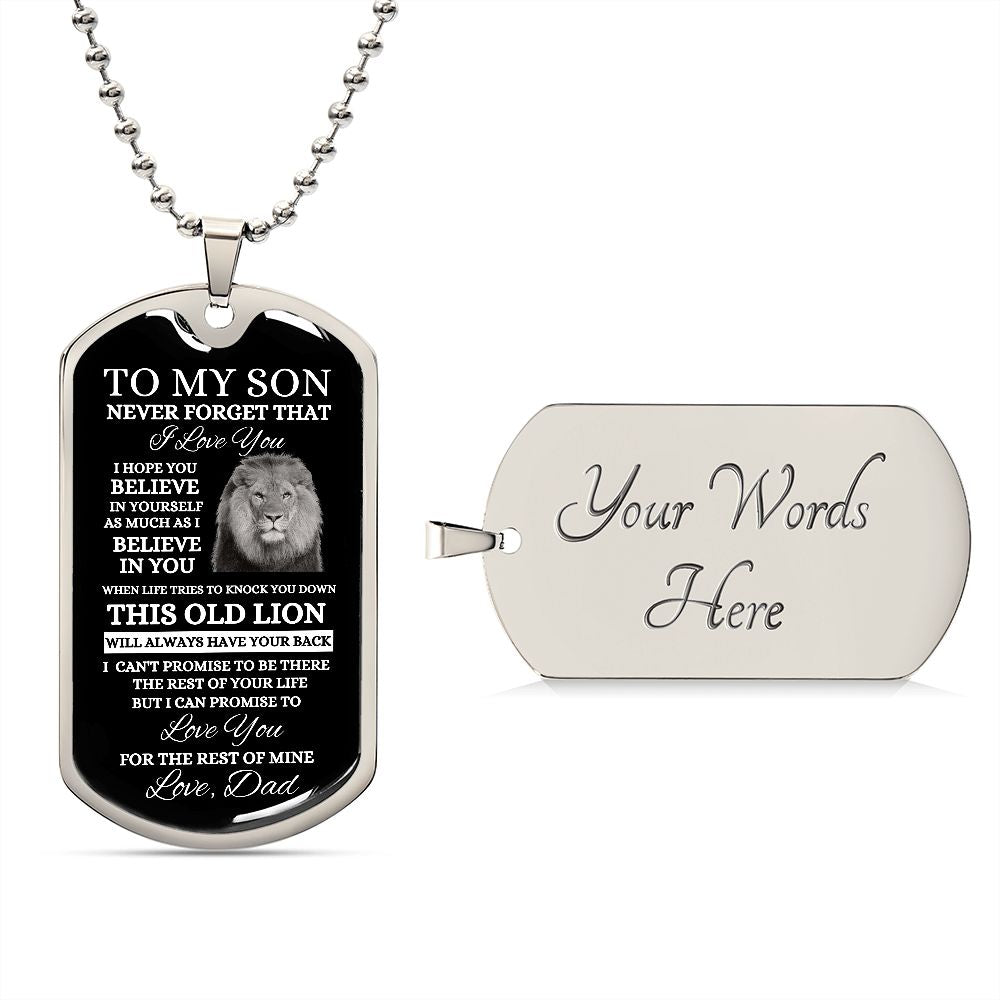 TO MY SON| LUXURY DOG TAG | I LOVE YOU