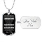 TO MY SON | LUXURY MILITARY NEKLACE DOG TAG | NEVER FORGET|