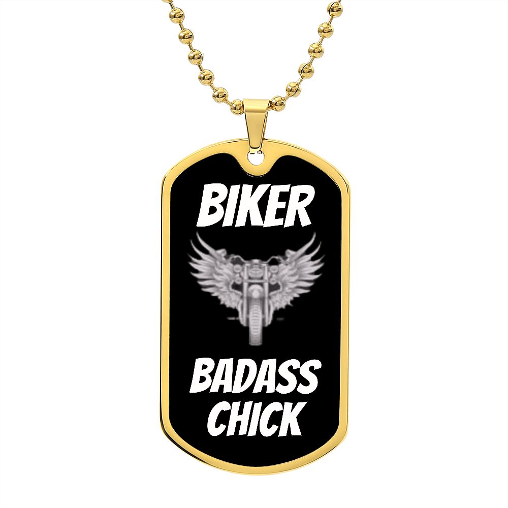 BIKER BADASS CHICK | LUXURY MILITARY NECKLACE |