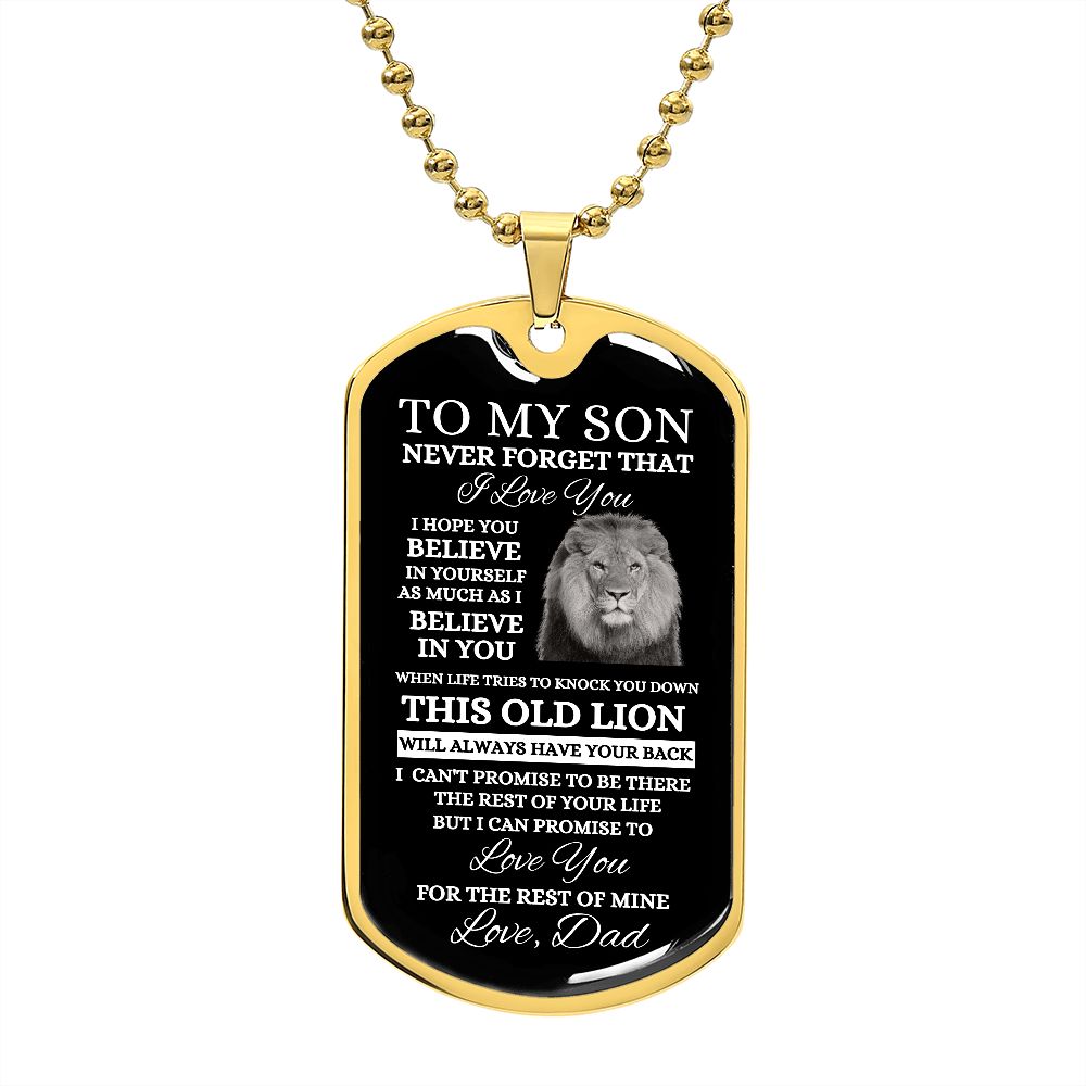 TO MY SON| LUXURY DOG TAG | I LOVE YOU
