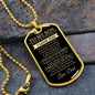 TO MY SON | LUXURY MILITARY NECKLACE DOG TAG | NEVER FORGET
