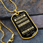 TO MY SON | LUXURY MILITARY NECKLACE DOG TAG | BELIEVE