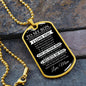 TO MY SON | LUXURY MILITARY NEKLACE DOG TAG | NEVER FORGET|