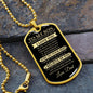 TO MY SON | LUXURY MILITARY NECKLACE DOG TAG | I LOVE YOU
