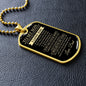 TO MY SON | LUXURY MILITARY NECKLACE DOG TAG | NEVER FORGET