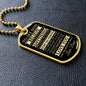 TO MY SON | LUXURY MILITARY NECKLACE DOG TAG | BELIEVE
