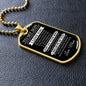 TO MY SON | LUXURY MILITARY NEKLACE DOG TAG | NEVER FORGET|