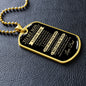 TO MY SON | LUXURY MILITARY NECKLACE DOG TAG | I LOVE YOU