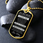 TO MY SON | LUXURY MILITARY NEKLACE DOG TAG | NEVER FORGET|