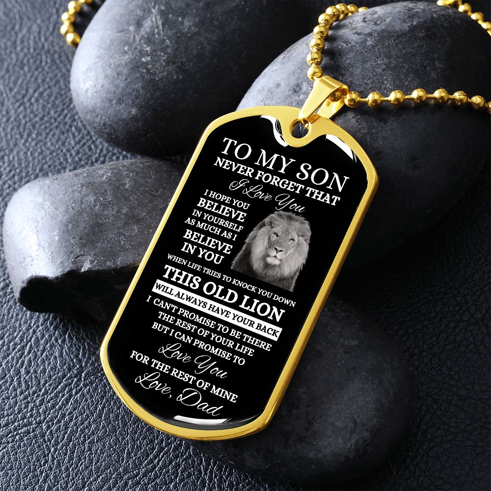 TO MY SON| LUXURY DOG TAG | I LOVE YOU