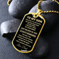 TO MY SON | DOG TAG | JUST BELIEVE IN YOU