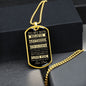 TO MY SON | LUXURY MILITARY NECKLACE DOG TAG | BELIEVE