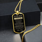 TO MY SON | LUXURY MILITARY NECKLACE DOG TAG | NEVER FORGET