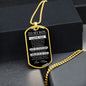 TO MY SON | LUXURY MILITARY NEKLACE DOG TAG | NEVER FORGET|