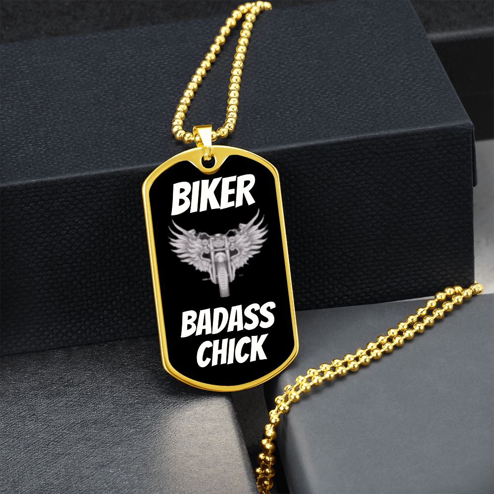 BIKER BADASS CHICK | LUXURY MILITARY NECKLACE |