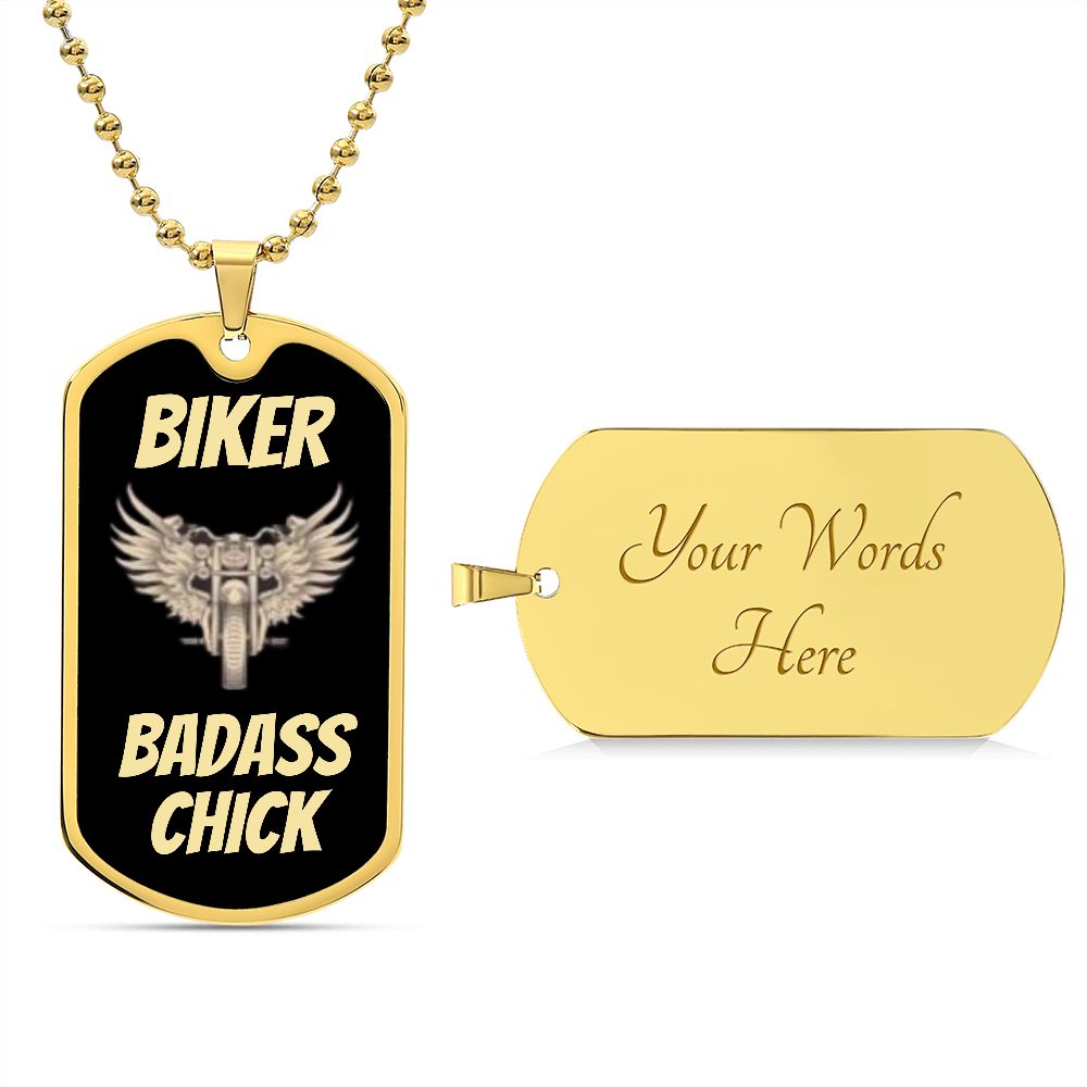 BIKKER BADASS CHICK | LUXURY MILITARY NECKLACE