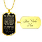 TO MY DAD | LUXURY MILITARY NECKLACE DOG TAG | YOU ARE THE GREATEST