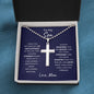 TO MY SON | STAINLESS CROSS NECKLACE | I WISH YOU NOTHING BUT JOY AND HAPPINESS