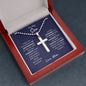 TO MY SON | STAINLESS CROSS NECKLACE | I WISH YOU NOTHING BUT JOY AND HAPPINESS