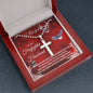 TO MY FIREFIGHTER HUSBAND | STAINLESS STEEL CROSS NECKLACE | HE WOULD GIVE HIS ANGELS CHARGE OVER YOU