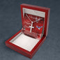 TO MY FIREFIGHTER HUSBAND | STAINLESS STEEL CROSS NECKLACE | HE WOULD GIVE HIS ANGELS CHARGE OVER YOU