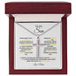 TO MY SON| STAINLESS CROSS NECKLACE| NEVER FORGET I LOVE YOU