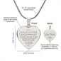 TO MY DAUGHTER | ENGRAVED HEART NECKLACE | DAD LOVES YOU