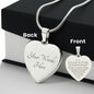 TO MY DAUGHTER | ENGRAVED HEART NECKLACE | DAD LOVES YOU