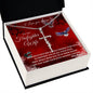 TO MY FIREFIGHTER WIFE | FAITH CROSS NECKLACE | HE WOULD GIVE HIS ANGELS CHARGE OVER YOU