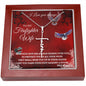 TO MY FIREFIGHTER WIFE | FAITH CROSS NECKLACE | HE WOULD GIVE HIS ANGELS CHARGE OVER YOU