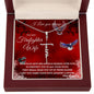 TO MY FIREFIGHTER WIFE | FAITH CROSS NECKLACE | HE WOULD GIVE HIS ANGELS CHARGE OVER YOU