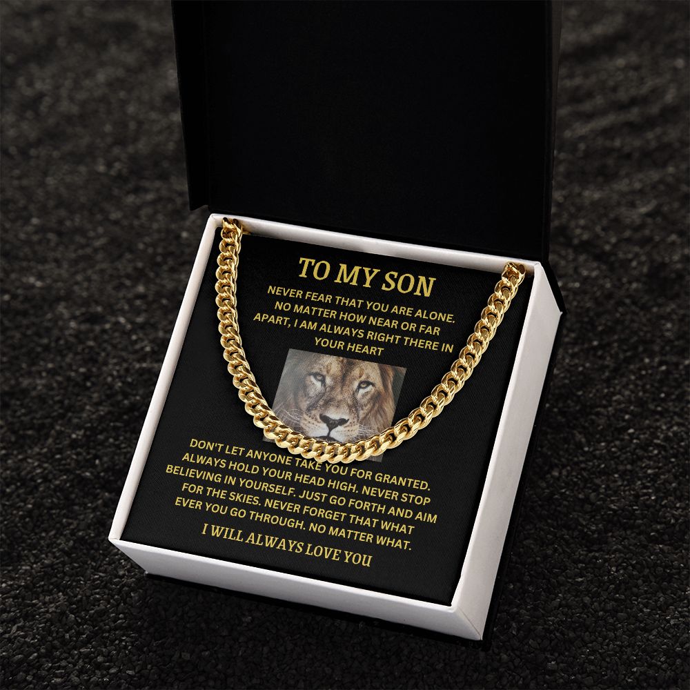 TO MY SON | CUBAN LINK CHAIN | I WILL ALWAYS LOVE YOU