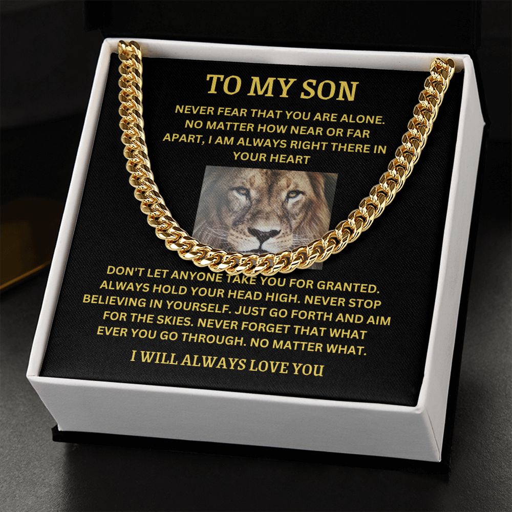 TO MY SON | CUBAN LINK CHAIN | I WILL ALWAYS LOVE YOU