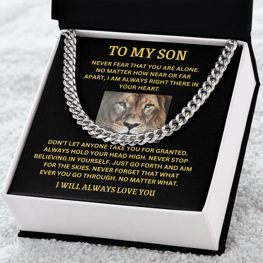 TO MY SON | CUBAN LINK CHAIN | I WILL ALWAYS LOVE YOU
