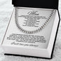 TO MY MAN | CUBAN LINK CHAIN | YOU ARE MY LIFE MY INSPIRATION MY STRENGTH MY SOULMATE