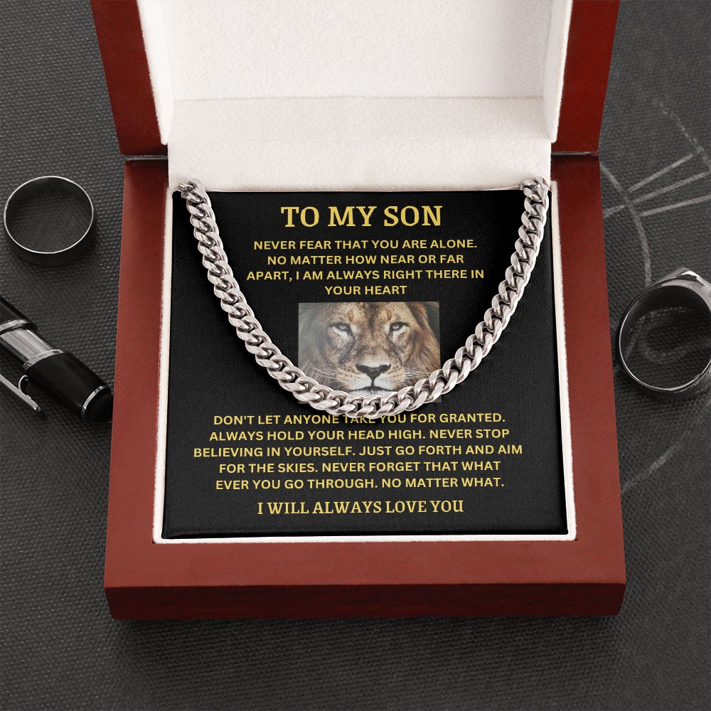 TO MY SON | CUBAN LINK CHAIN | I WILL ALWAYS LOVE YOU