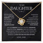 TO MY DAUGHTER | LOVE KNOT NECKLACE | YOU ARE BRAVER THAN YOU BELIEVE