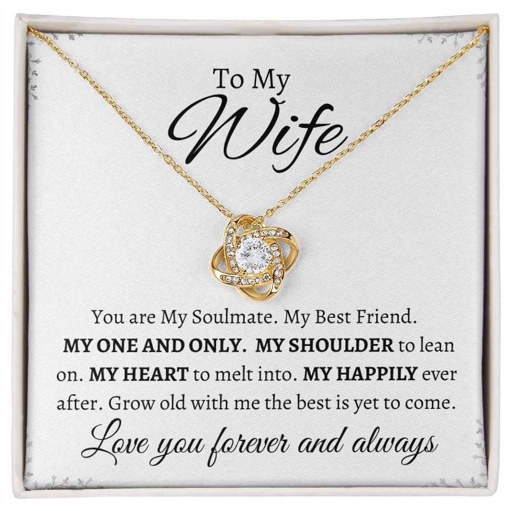 TO MY WIFE | LOVE KNOT NECKLACE | GROW OLD WITH ME