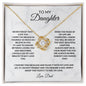 TO MY DAUGHTER|LOVE KNOT NEKCLACE| NEVER FORGET