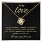 TO MY LOVE | LOVE KNOT NECKLACE | I AM NOT PERFECT