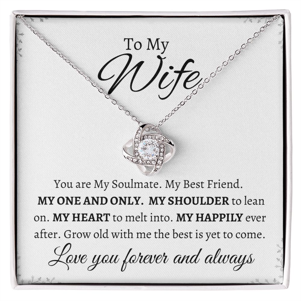 TO MY WIFE | LOVE KNOT NECKLACE | GROW OLD WITH ME