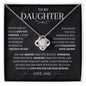 TO MY DAUGHTER | LOVE KNOT NECKLACE | YOU ARE BRAVER THAN YOU BELIEVE